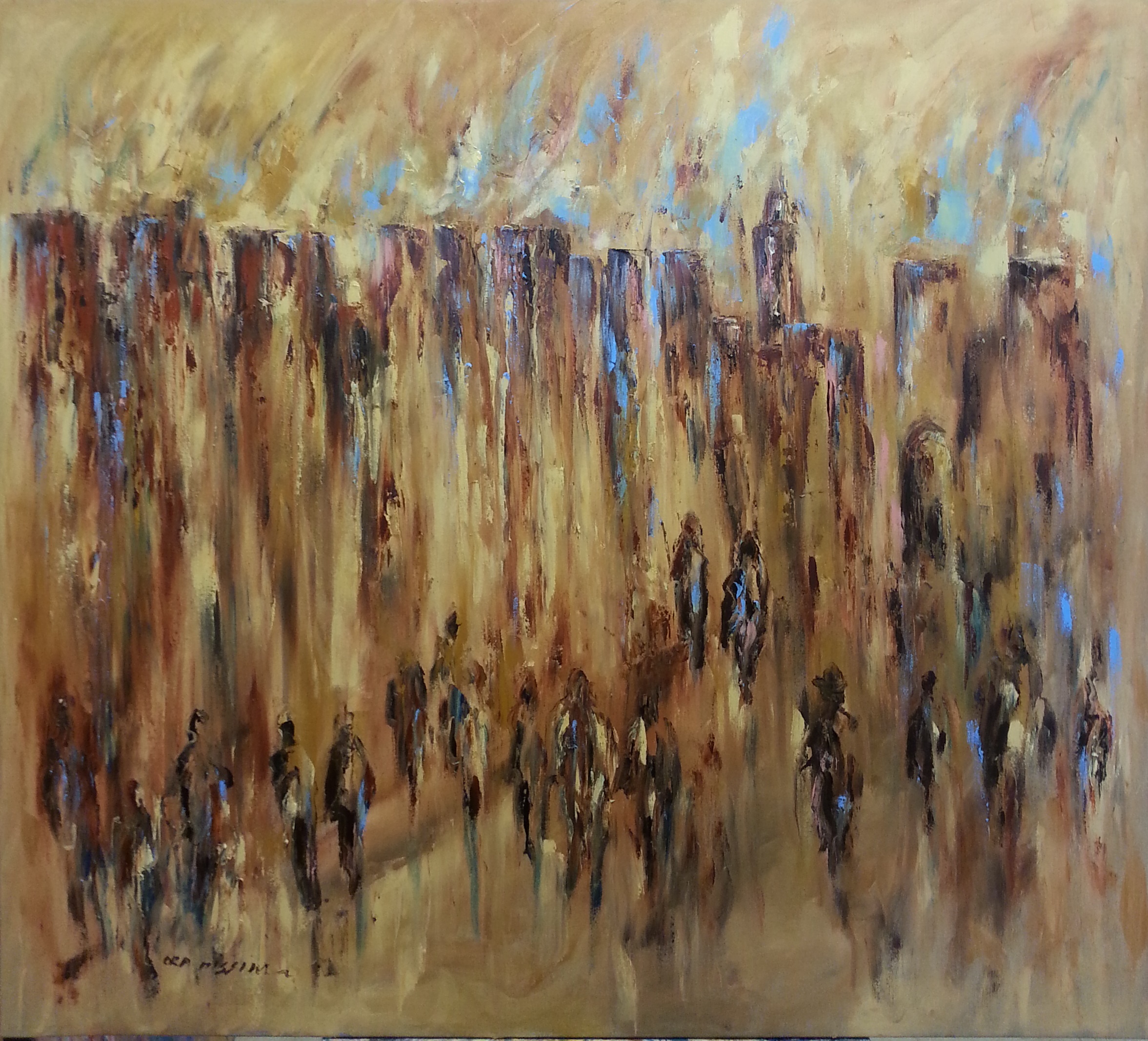 At The Kotel Art And Soul Fine Art   At The Kotel Original Oil On Canvas 39 X 34 